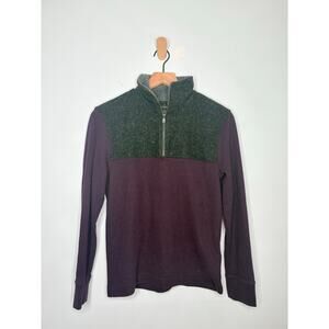 Banana Republic Mens 1/4 Zip Sweater Small Burgundy